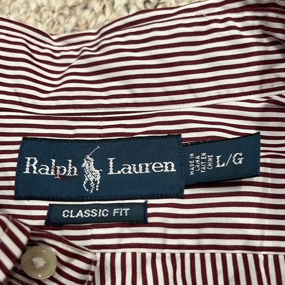 Ralph Lauren Cotton Striped Button Down Shirt - Picture 2 of 6